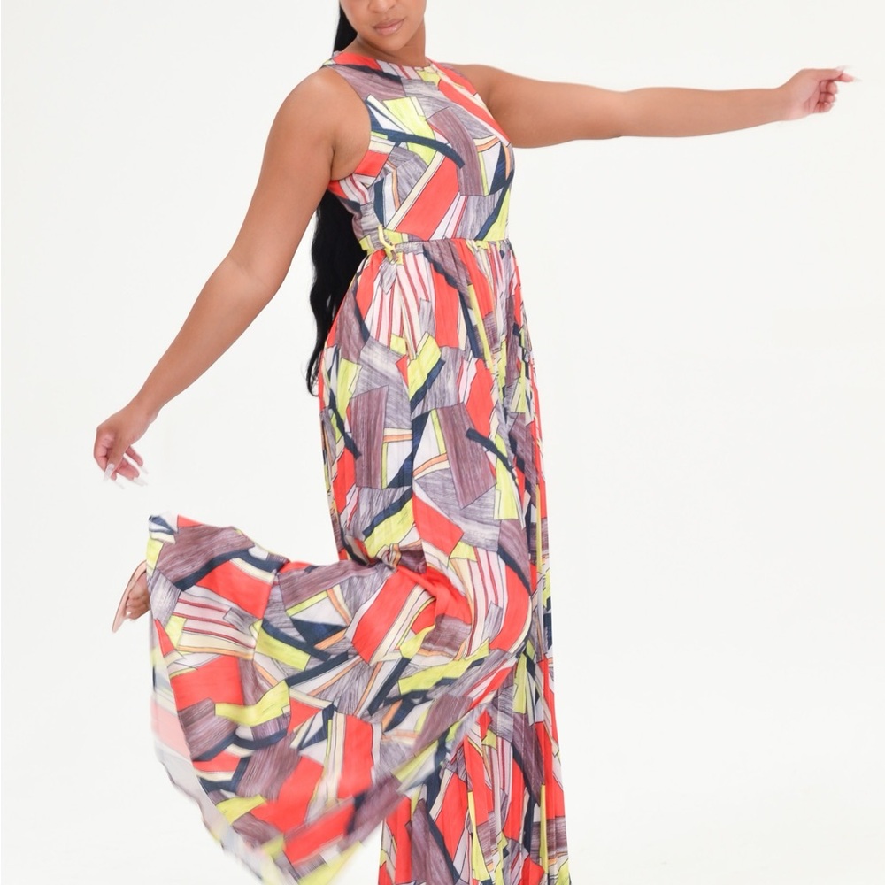 Vibrant Abstract Jumpsuit